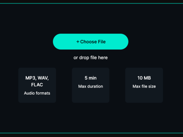 Step 1: Upload your audio or video file.