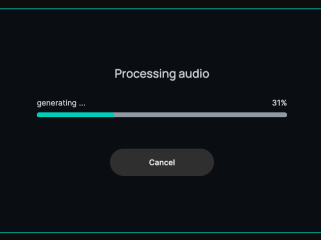 Step 2: Let the AI voice enhancer isolate the spoken voice automatically.