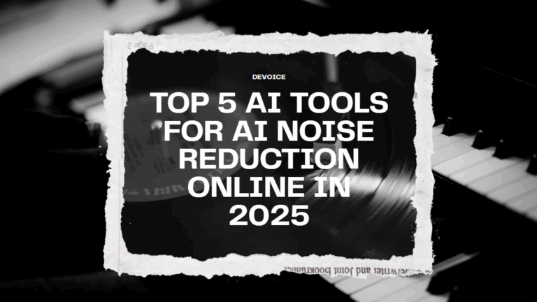 Top 5 AI Noise Remover Tools for Dynamic Noise Reduction Online in 2025