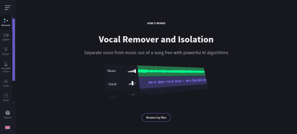 vocal remover's homepage