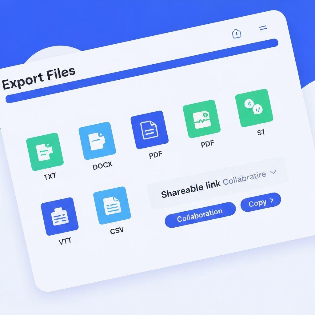 Export or Share Your Sound Transcriptions Effortlessly