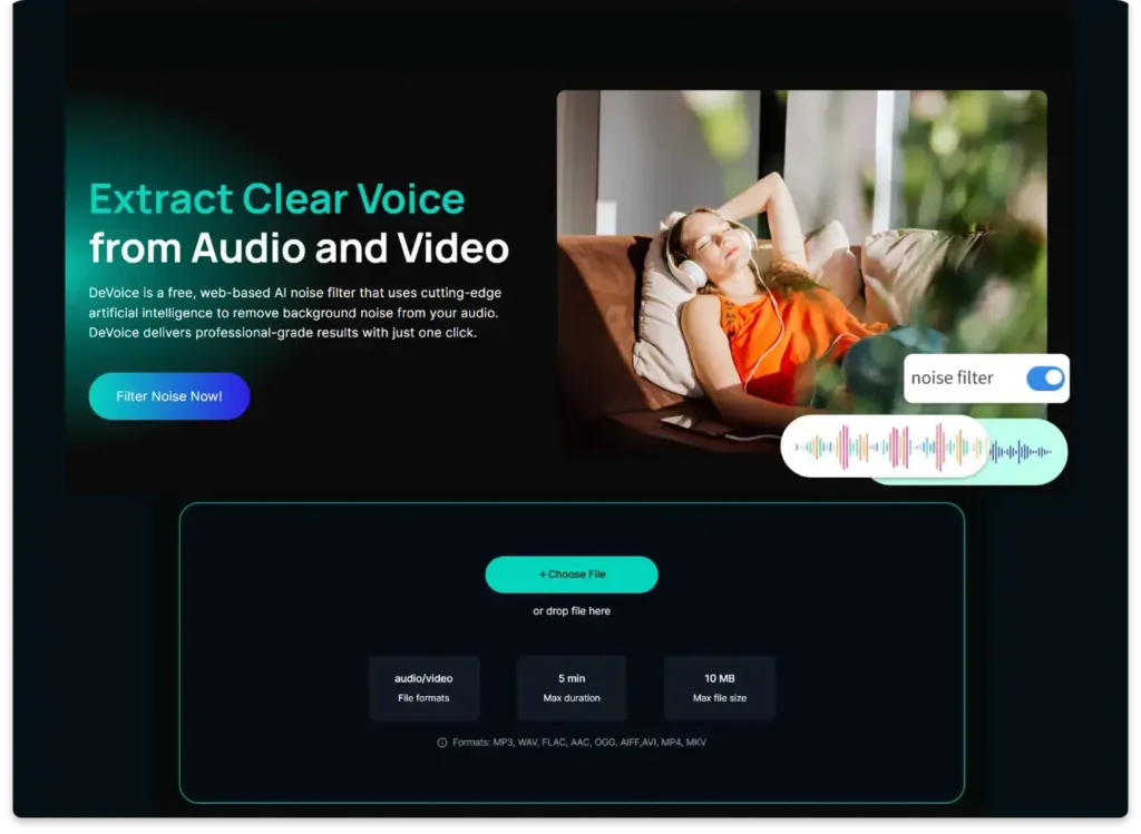 AI Noise Filter with AI Rap Generator