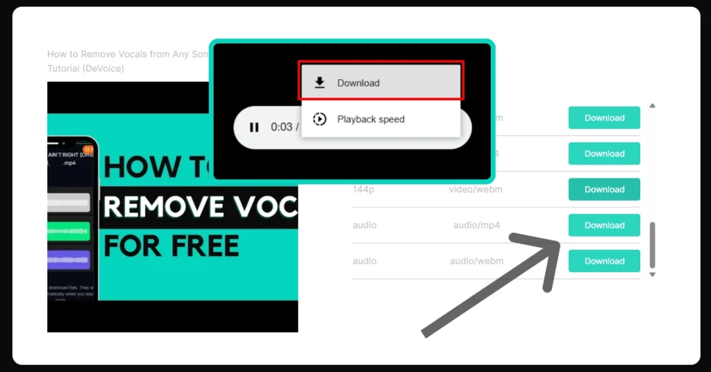 Step 3: Choose Your Preferred Format and Quality