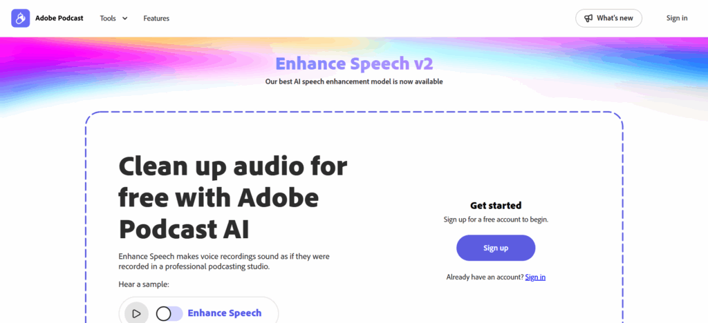 Top 5 AI Noise Remover Tools - Adobe Enhance