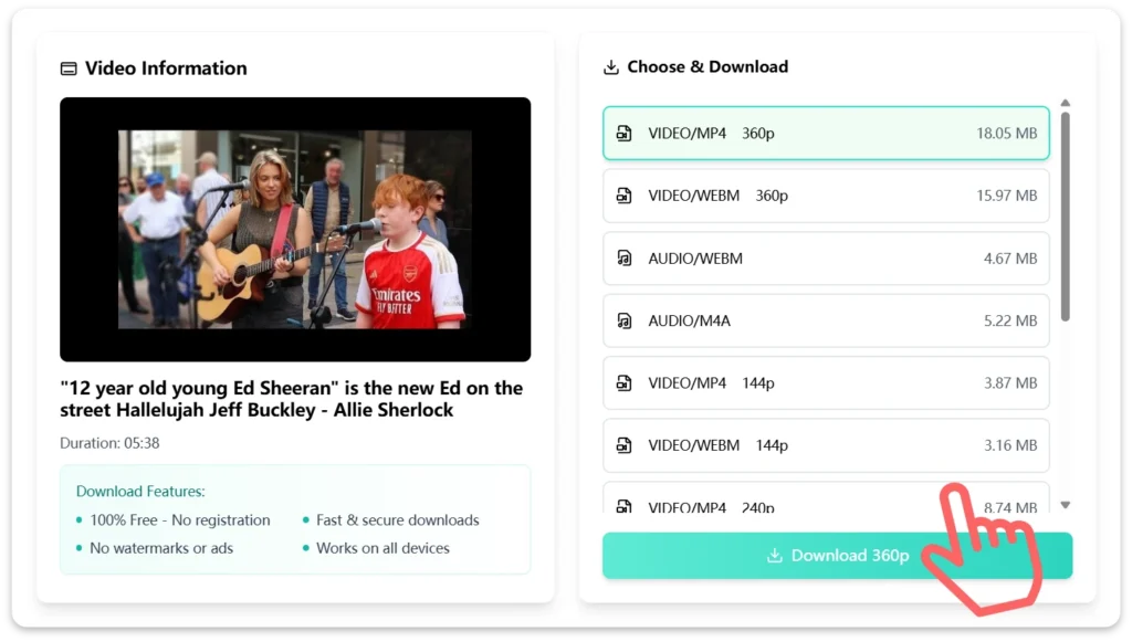 Step 3: Download MP4 Video Instantly