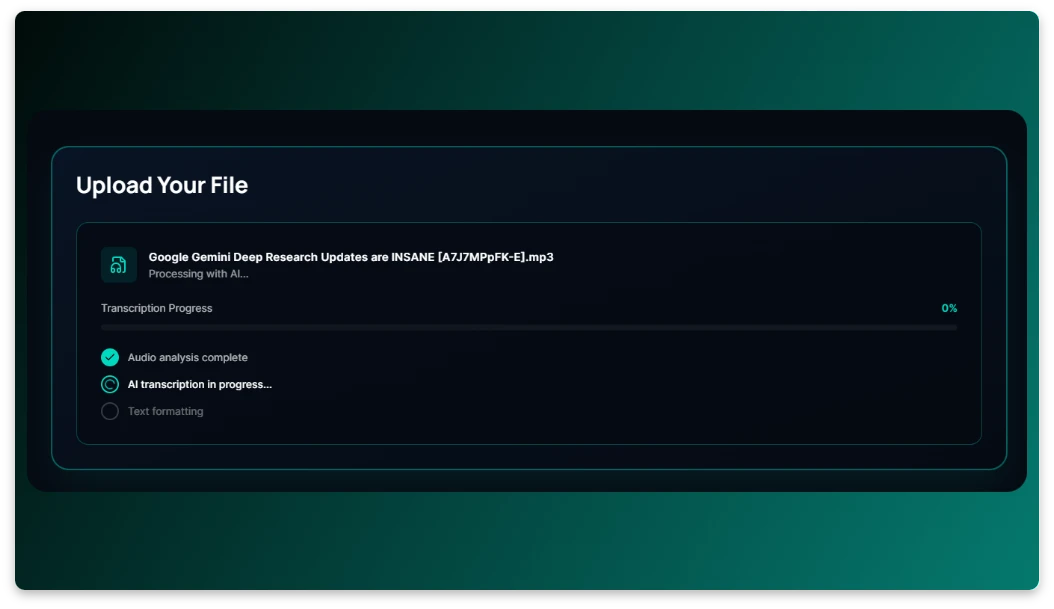 Step 2: Let AI Transcribe Instantly